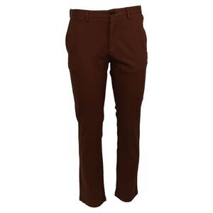 Mr. P. Slim-Fit Trousers in Brown Cotton
